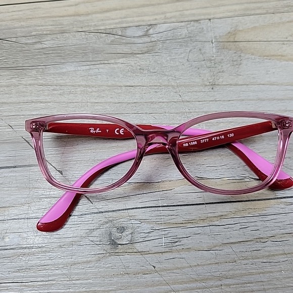 Ray-Ban Kids  RB1586 3777 Eyeglasses Clear Pink Red‎ 47-16-130 FRAMES ONLY - Picture 7 of 12